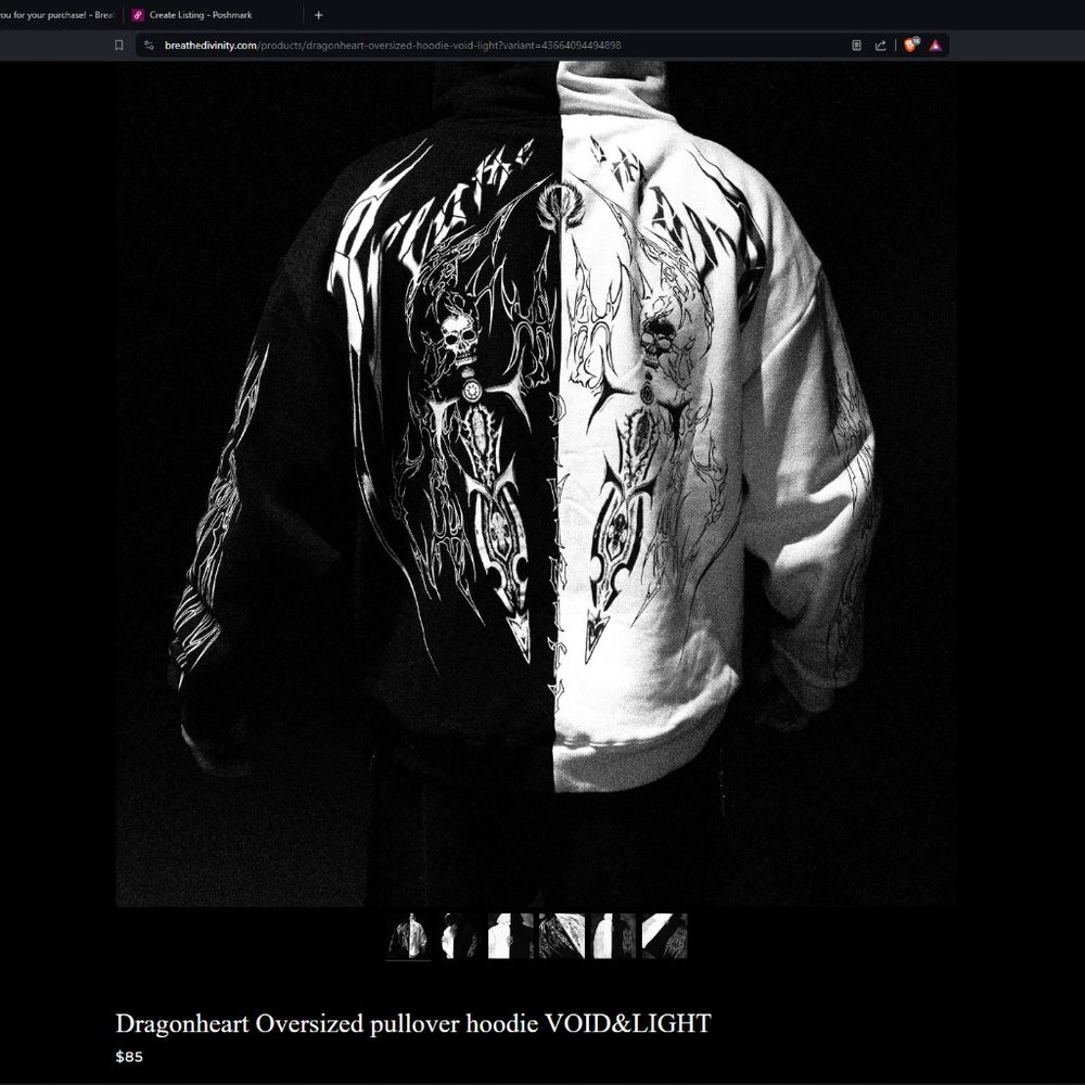 Dragonheart Oversized pullover hoodie VOID&LIGHT